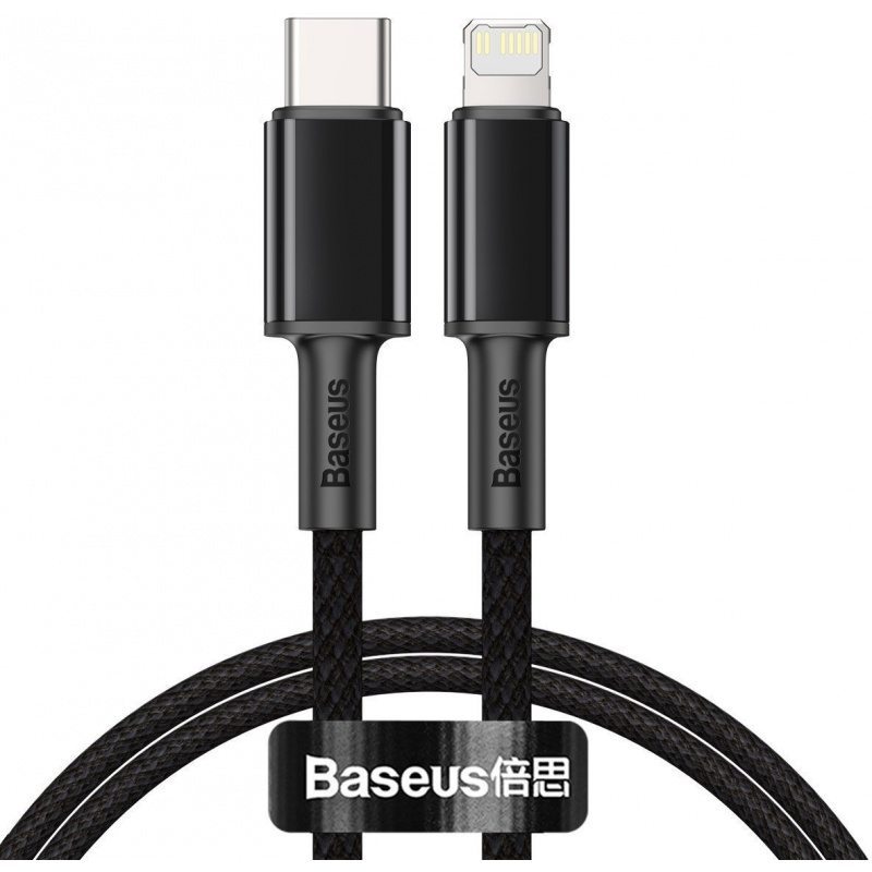 Kup Kabel USB-C do Lightning Baseus High Density Braided, 20W, 5A, PD, 2m (czarny) - 6953156231948 - BSU1945BLK - Homescreen.pl