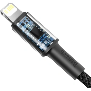 Kabel USB-C do Lightning Baseus High Density Braided, 20W, 5A, PD, 2m (czarny)