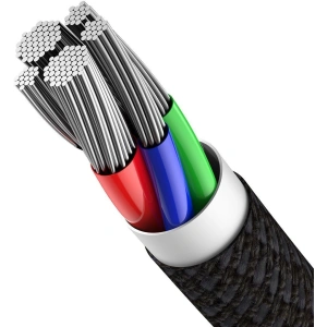 Kabel USB-C do Lightning Baseus High Density Braided, 20W, 5A, PD, 2m (czarny)