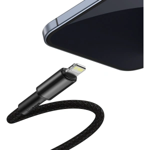 Baseus USB-C zu Lightning Kabel High Density Braided, 20W, 5A, PD, 2m (schwarz)