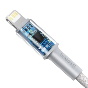Baseus USB-C zu Lightning Kabel High Density Braided, 20W, 5A, PD, 1m (weiß)