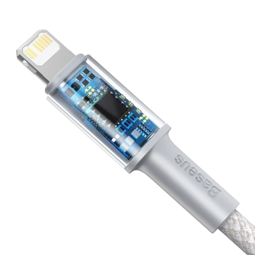 Kup USB-C to Lightning kábel Baseus Nagy Sűrűségű Fonott, 20W, 5A, PD, 1m (fehér) - BSU1946WHT - {ean13} - Sklep Home Screen