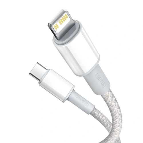 Kup USB-C to Lightning kábel Baseus Nagy Sűrűségű Fonott, 20W, 5A, PD, 1m (fehér) - BSU1946WHT - {ean13} - Sklep Home Screen