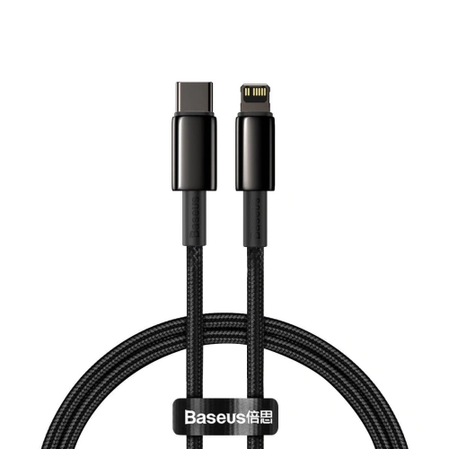 Kup USB-C to Lightning kábel Baseus Tungsten Gold, 20W, 5A, PD, 1m (fekete) - BSU1947BLK - {ean13} - Sklep Home Screen