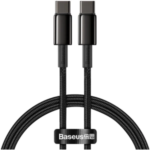 Buy Baseus Tungsten Gold Cable Type-C to Type-C 100W 1m (black) - BSU1949BLK - {ean13} - Home Screen Store Europe