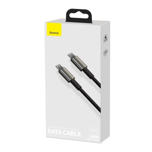 Kup Kabel USB-C do USB-C Baseus Tungsten Gold, 100W, 1m (czarny) - BSU1949BLK - {ean13} - Sklep Home Screen