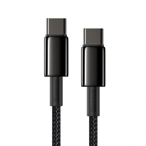 Buy Baseus Tungsten Gold Cable Type-C to Type-C 100W 2m (black) - BSU1950BLK - {ean13} - Home Screen Store Europe
