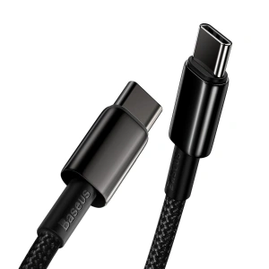 Baseus USB-C auf USB-C Kabel Tungsten Gold, 100W, 2m (schwarz)