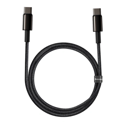 Buy Baseus Tungsten Gold Cable Type-C to Type-C 100W 2m (black) - BSU1950BLK - {ean13} - Home Screen Store Europe