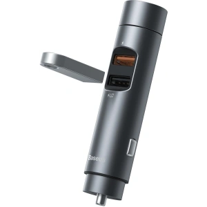 Kup Transmiter FM Baseus Energy Column, Bluetooth 5.0, 2x USB, 18W (szary) - BSU1956GRY - {ean13} - Sklep Home Screen