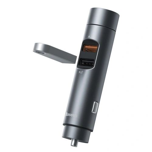 Kup Transmițător FM Baseus Energy Column, Bluetooth 5.0, 2x USB, 18W (gri) - BSU1956GRY - {ean13} - Sklep Home Screen