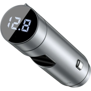 Kup Transmiter FM Baseus Energy Column, Bluetooth 5.0, 2x USB, 18W (srebrny) - BSU1957SLV - {ean13} - Sklep Home Screen