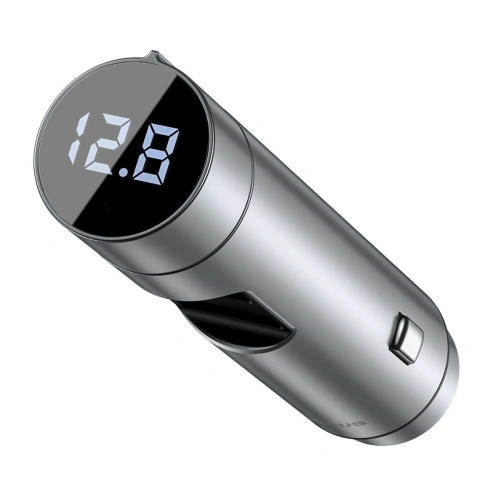 Kup FM adó Baseus Energy oszlop, Bluetooth 5.0, 2x USB, 18W (ezüst) - BSU1957SLV - {ean13} - Sklep Home Screen