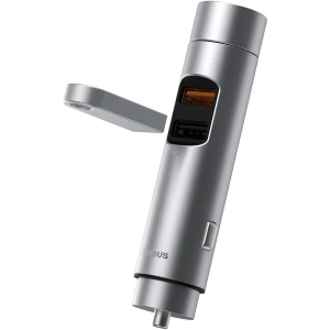 Kup Transmiter FM Baseus Energy Column, Bluetooth 5.0, 2x USB, 18W (srebrny) - BSU1957SLV - {ean13} - Sklep Home Screen