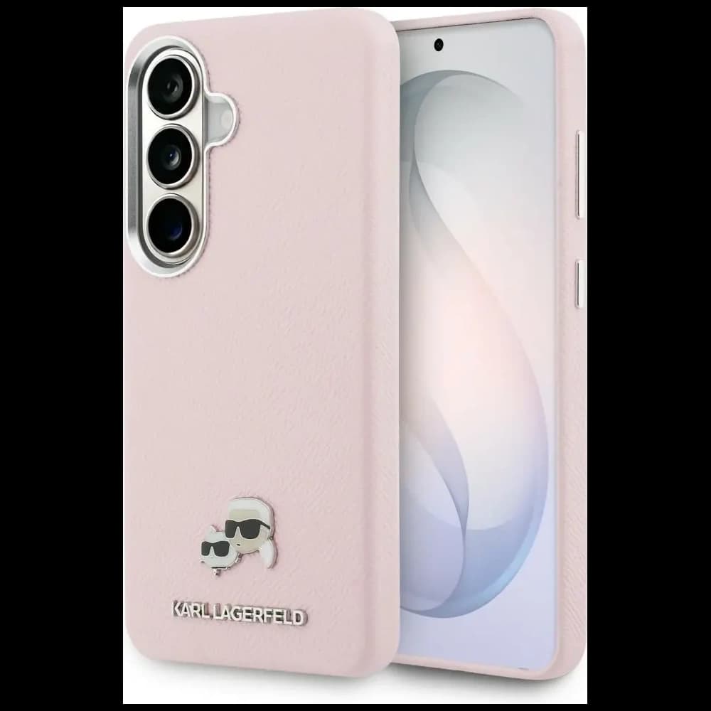 Karl Lagerfeld Saffiano KC Metal Logo MagSafe Samsung Galaxy S26 pink - 1
