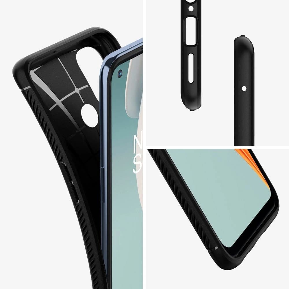 Etui Spigen Rugged Armor OnePlus Nord N100 Matná Černá - 3