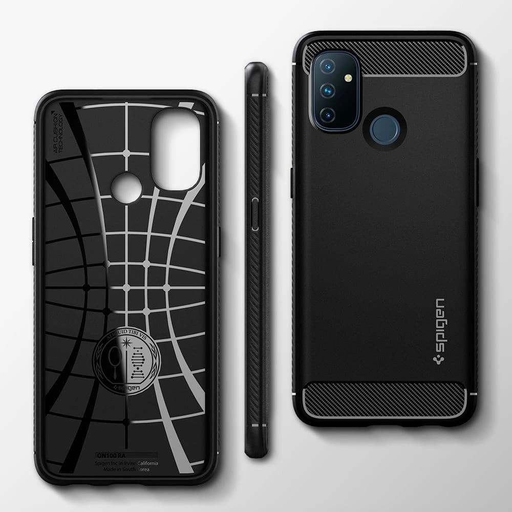 Etui Spigen Rugged Armor OnePlus Nord N100 Matná Černá - 2