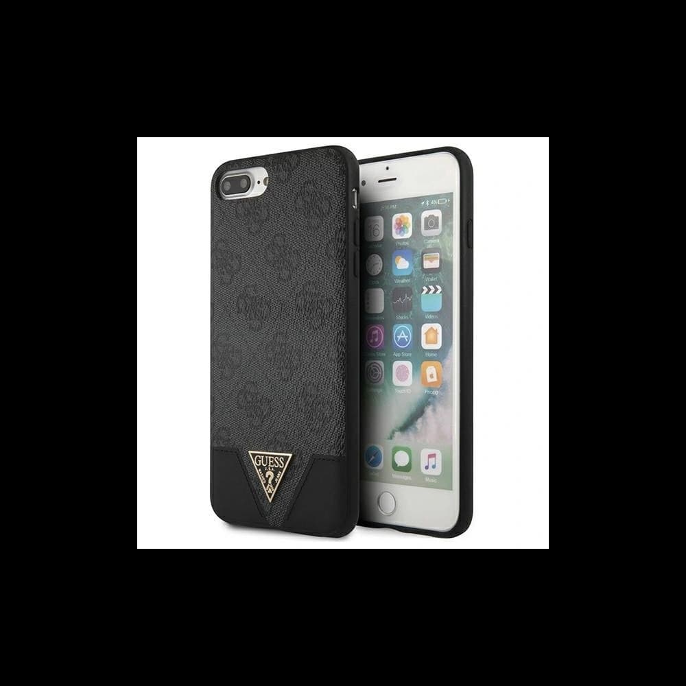 Guess GUHCI8LPU4GHBK Apple iPhone 8/7 Plus grey hardcase 4G Triangle Collection - 1