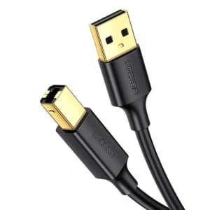 USB 2.0 A-B UGREEN US135 Druckerkabel, vergoldet, 3m (schwarz)