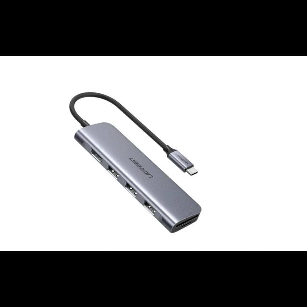UGREEN 5w1 USB-C adapter 3 USB-A 3.0 + HDMI + TF/SD (szürke) - 1