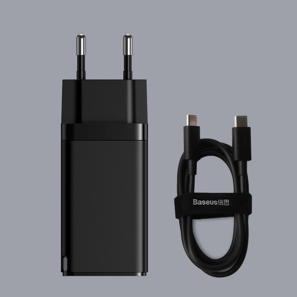 Baseus GaN Pro Quick Travel Charger C+C+A 65W EU Black - 12