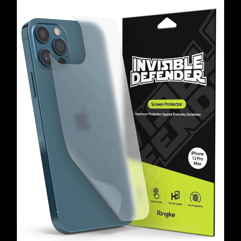 Ringke Invisible Defender Back Protector Matte Apple iPhone 12 Pro Max [2 PACK] - 1
