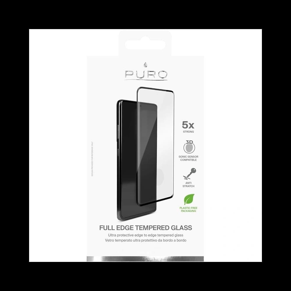 PURO Premium Full Edge Tempered Glass Case Friendly Samsung Galaxy S21 Ultra (black) - 2
