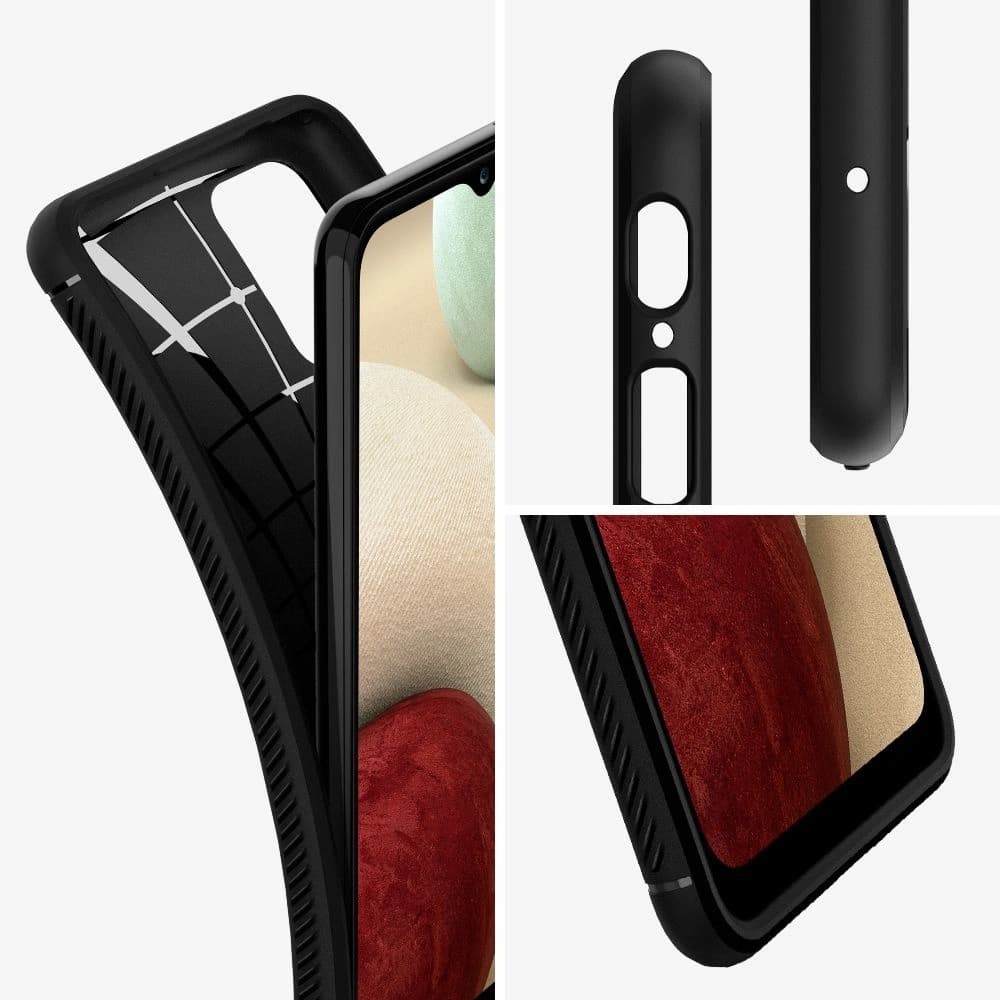 Spigen Rugged Armor Samsung Galaxy A12 Matte Black - 3