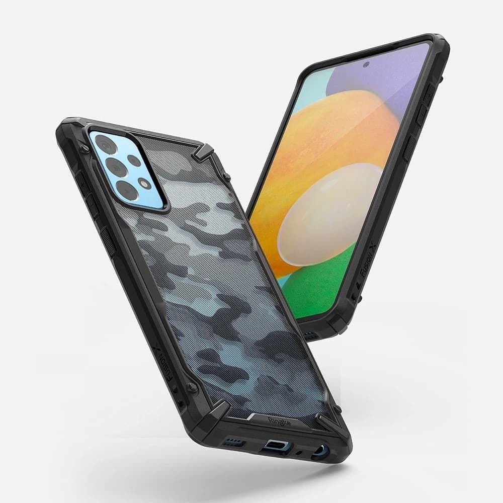 Ringke Samsung Tasche Fusion-X Design Galaxy A52/A52s Camo (Moro) Schwarz - 4
