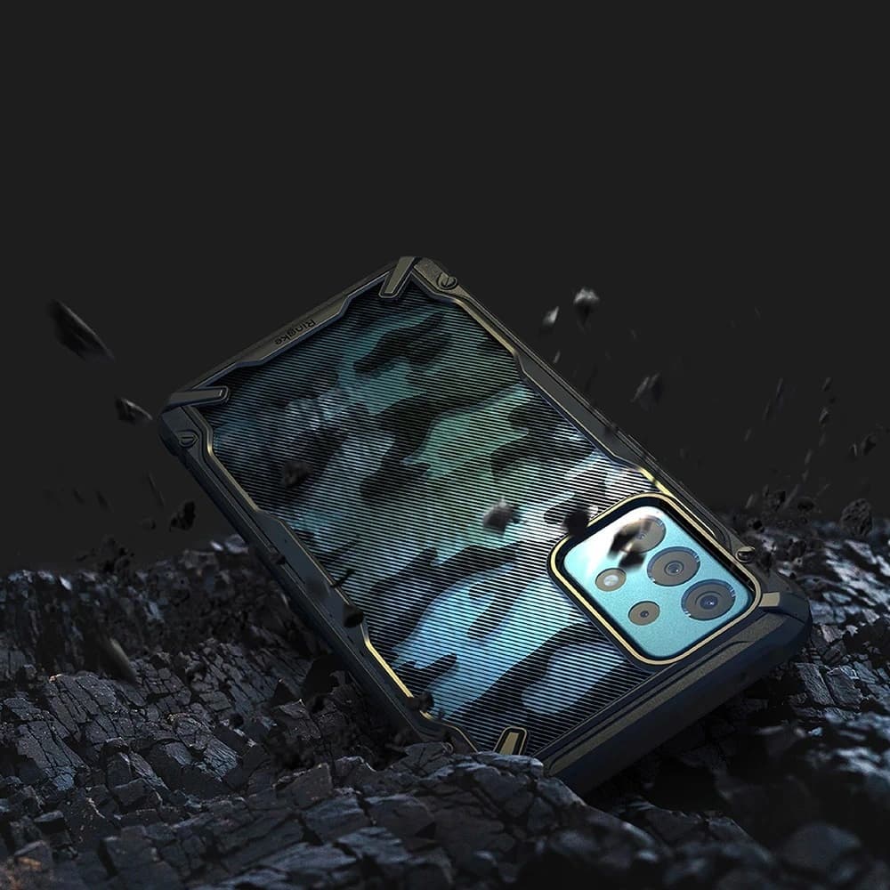 Ringke Samsung Tasche Fusion-X Design Galaxy A52/A52s Camo (Moro) Schwarz - 6