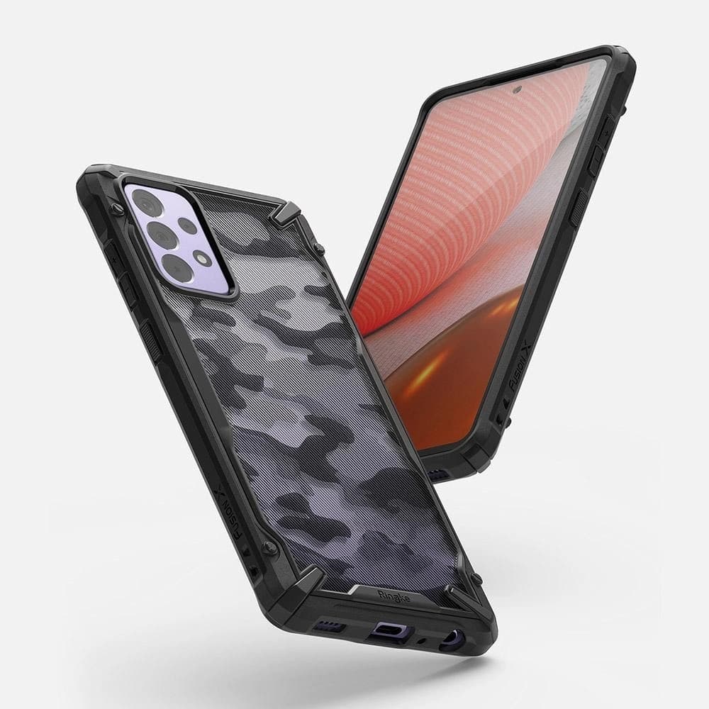Etui Ringke Fusion-X Design Samsung Galaxy A72 5G Camo (Moro) Black - 2