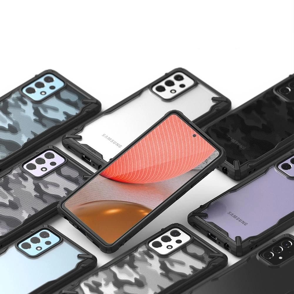 Etui Ringke Fusion-X Design Samsung Galaxy A72 5G Camo (Moro) Black - 6