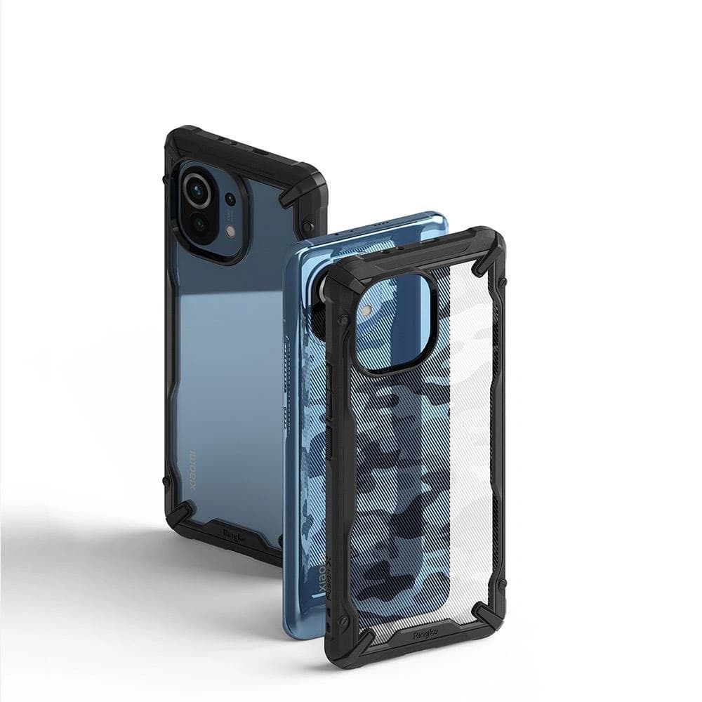 Etui Ringke Fusion-X Design Xiaomi Mi 11 Camo (Moro) Negru - 3