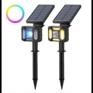 External Blitzwolf LED solar lamp BW-OLT5 with dusk sensor, 1800mAh, RGB