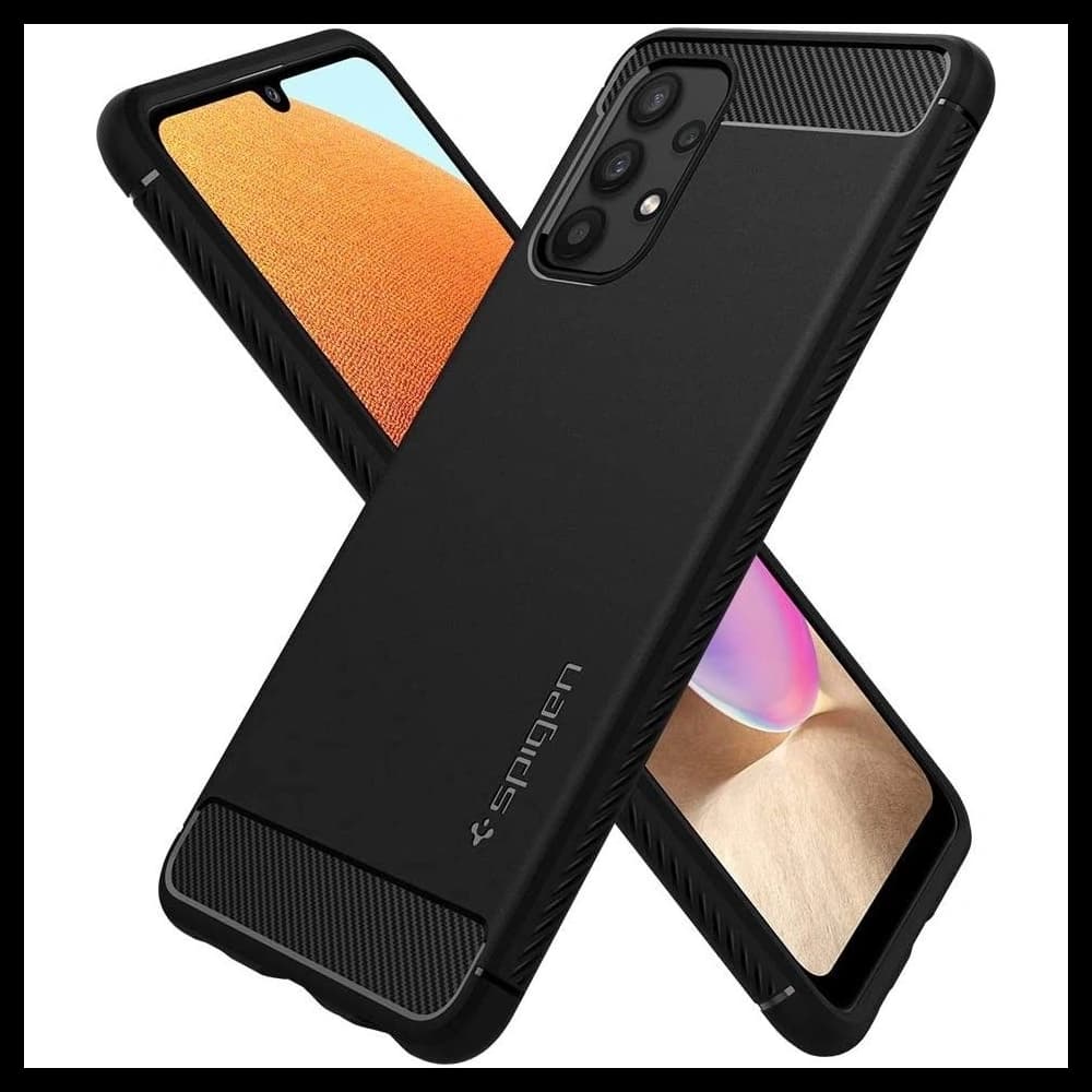 Spigen Samsung Gehäuse Rugged Armor Galaxy A32 LTE Mattschwarz - 5