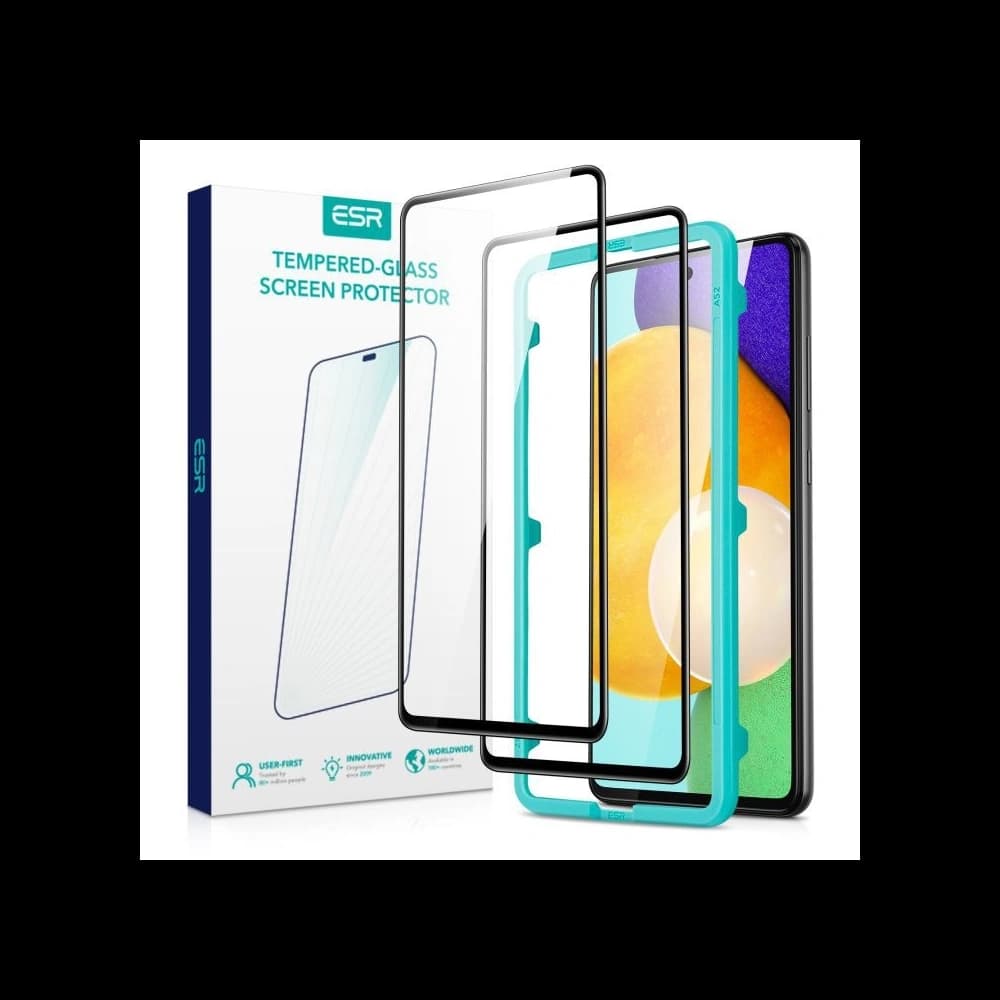 ESR Samsung Gehärtetes Glas Screen Shield 3D Galaxy A52/A52s Schwarz [2 PACK] - 1
