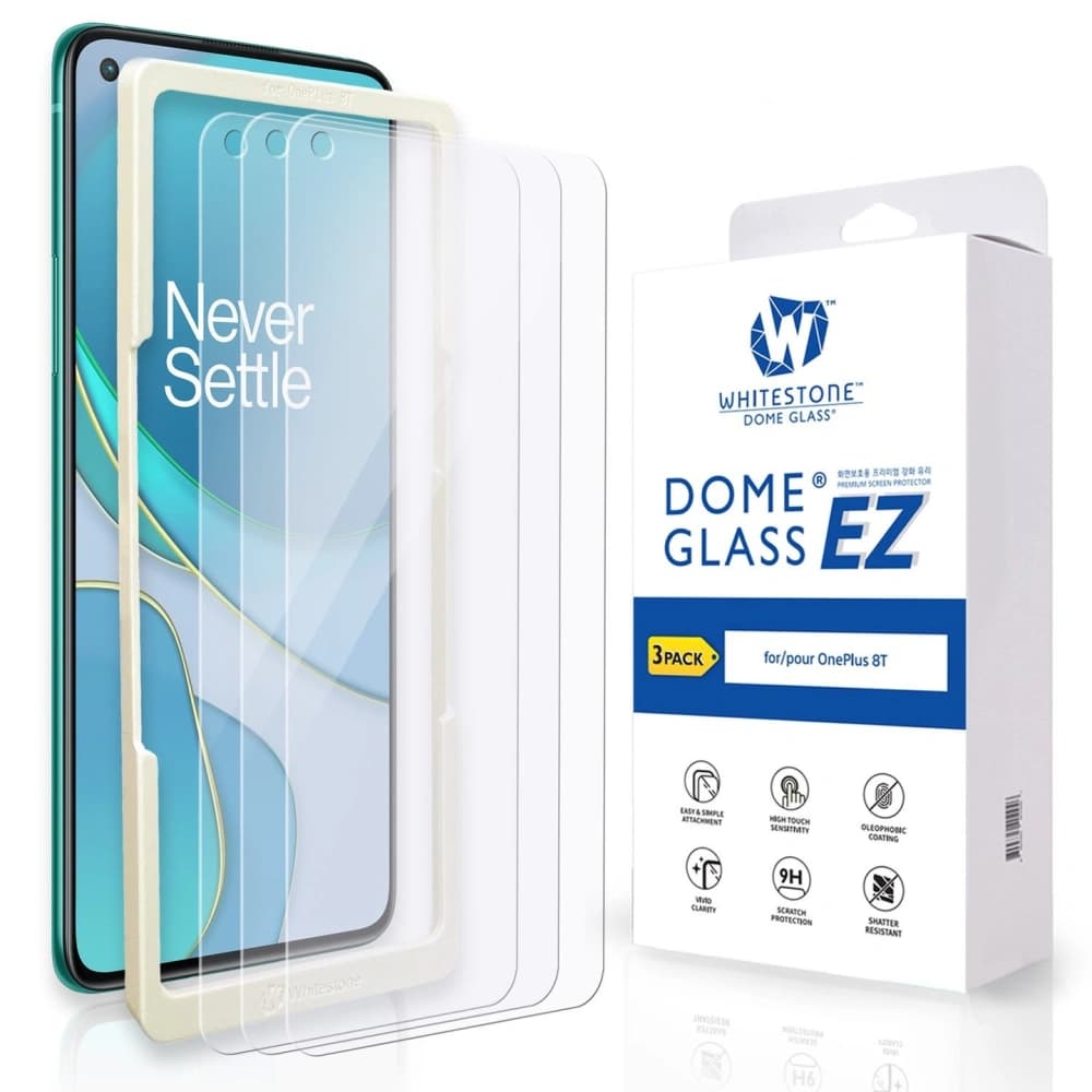 OnePlus Whitestone EZ Glass 8T vorgespanntes Glas [3 PACK] - 1