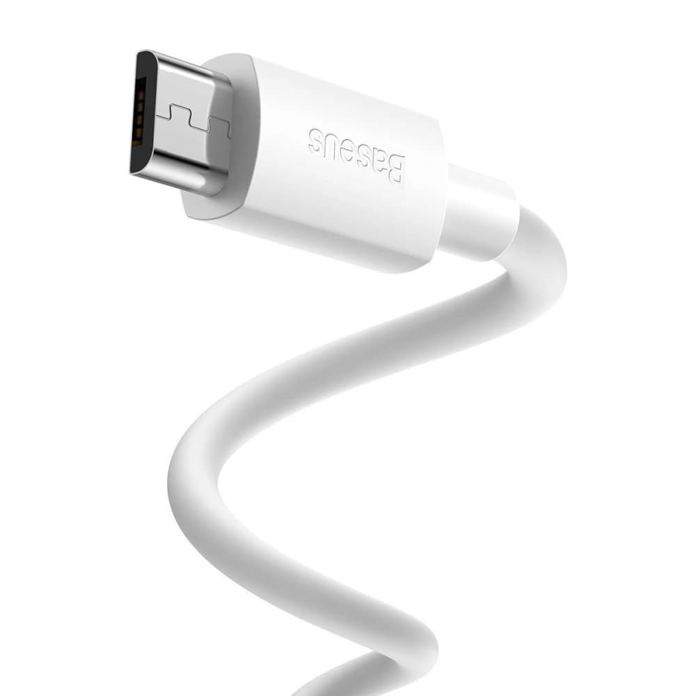 Baseus 1.5m Micro-USB-auf-USB-Kabel Simple Wisdom, 2,1A, (weiß) 2Stk. - 2