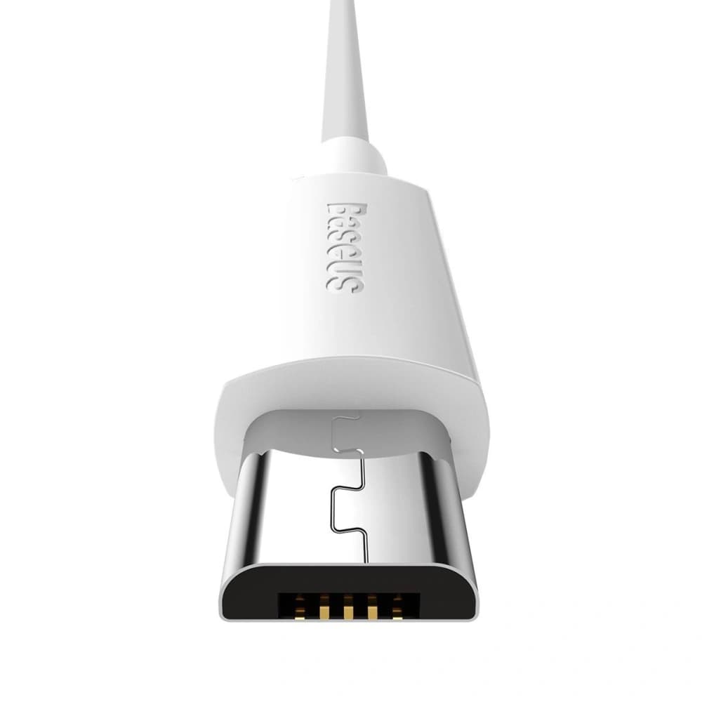 Baseus 1.5m Micro-USB-auf-USB-Kabel Simple Wisdom, 2,1A, (weiß) 2Stk. - 5
