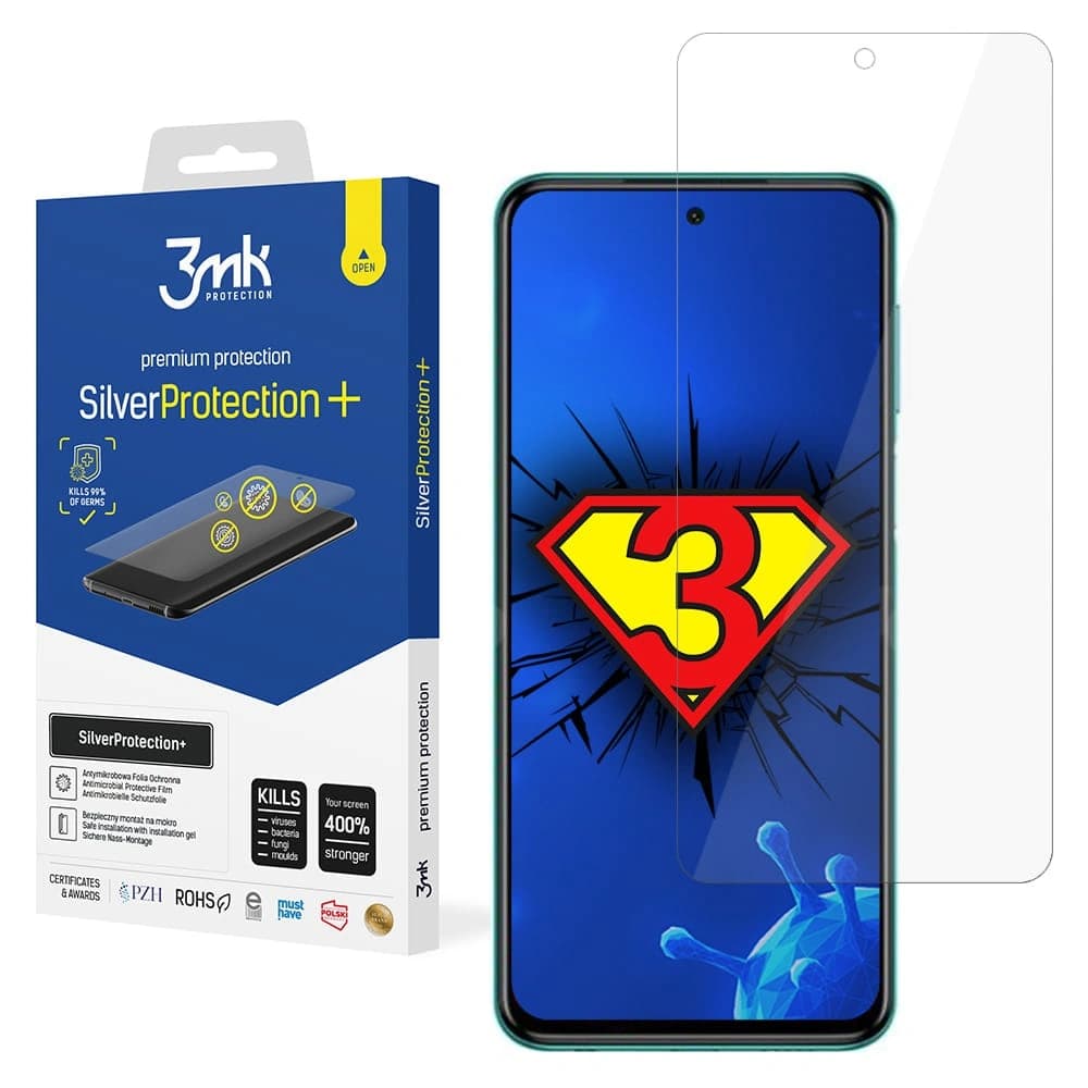 Antimikrobiális védőfólia 3MK Silver Protect+ Redmi Note 9S - 1