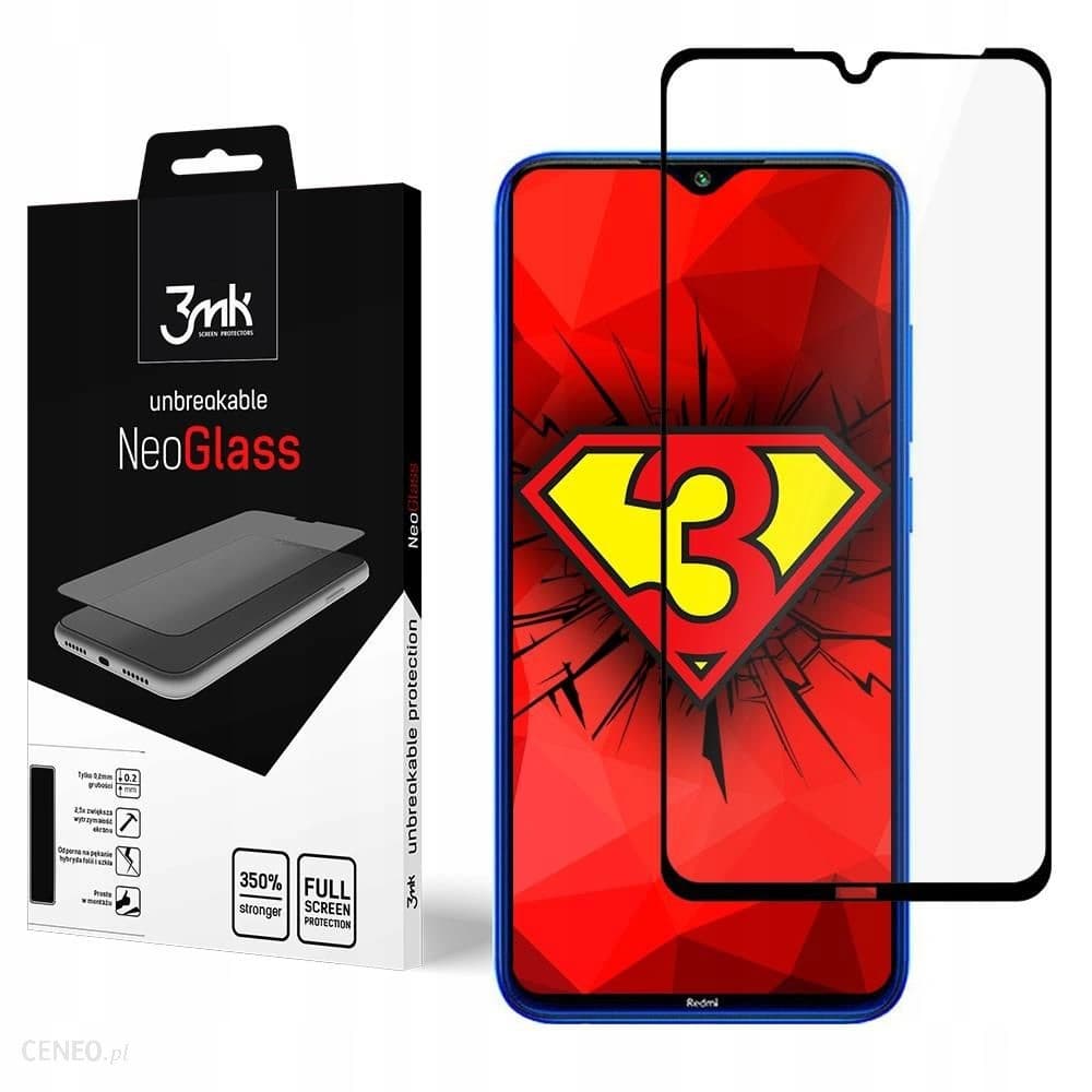 3MK Schutzglas NeoGlass Redmi Note 8 Full Cover schwarz - 1