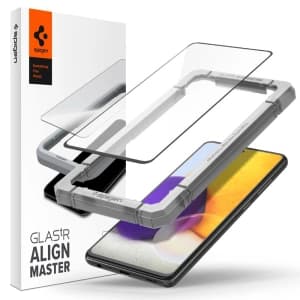 Spigen Samsung Gehärtetes Glas GLAS.tR AlignMaster Galaxy A52/A52s Schwarz