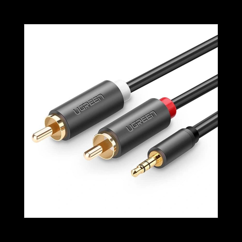 UGREEN AV102 Kabel 2x RCA (Cinch) jack 3.5 mm 3m (czarny) - 1