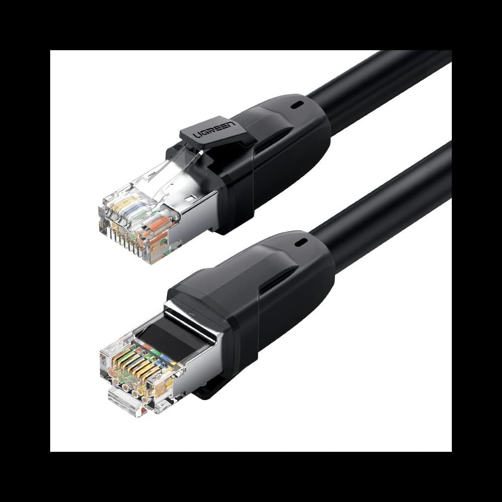 Ugreen Ethernet patchcord cable RJ45 Cat 8 T568B 10 m black (70616 NW121) - 1