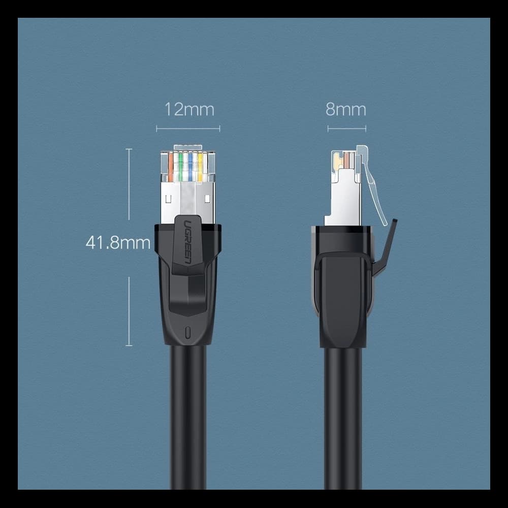 Ugreen Ethernet patchcord cable RJ45 Cat 8 T568B 10 m black (70616 NW121) - 3