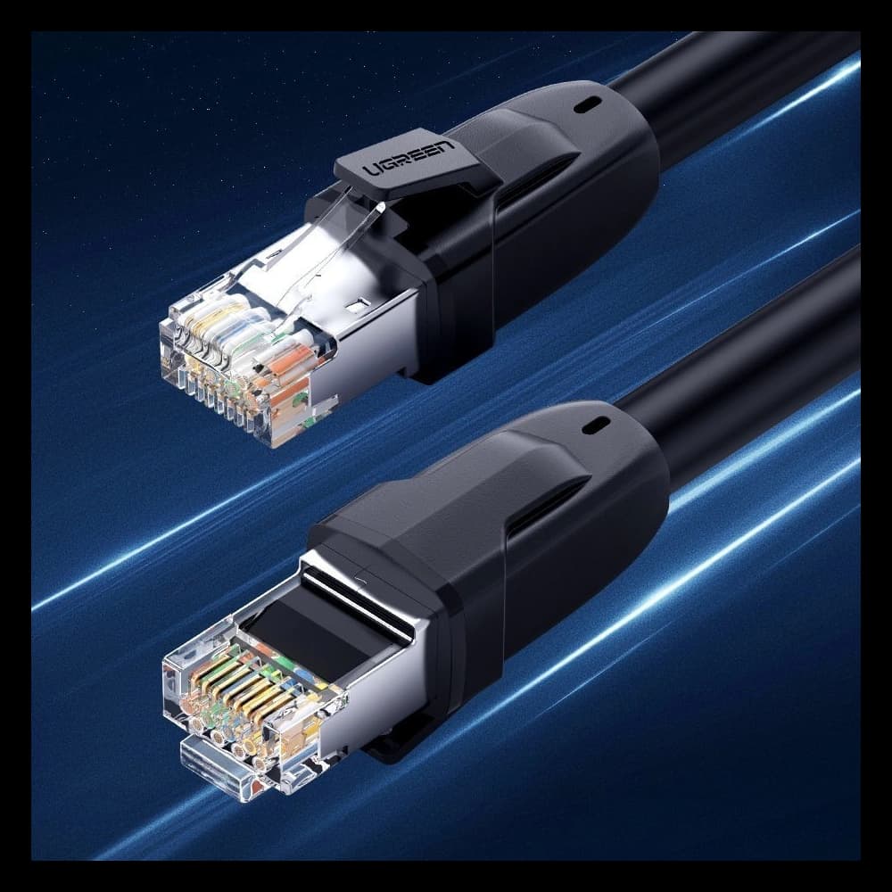 Ugreen Ethernet patchcord cable RJ45 Cat 8 T568B 10 m black (70616 NW121) - 4