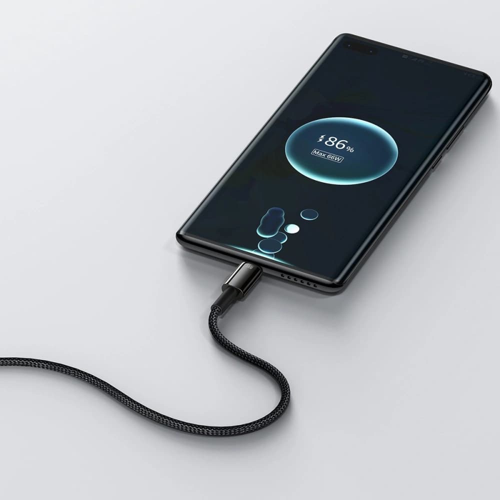 Baseus Tungsten Gold Cable USB to Type-C, 66W, 2m (black) - 8