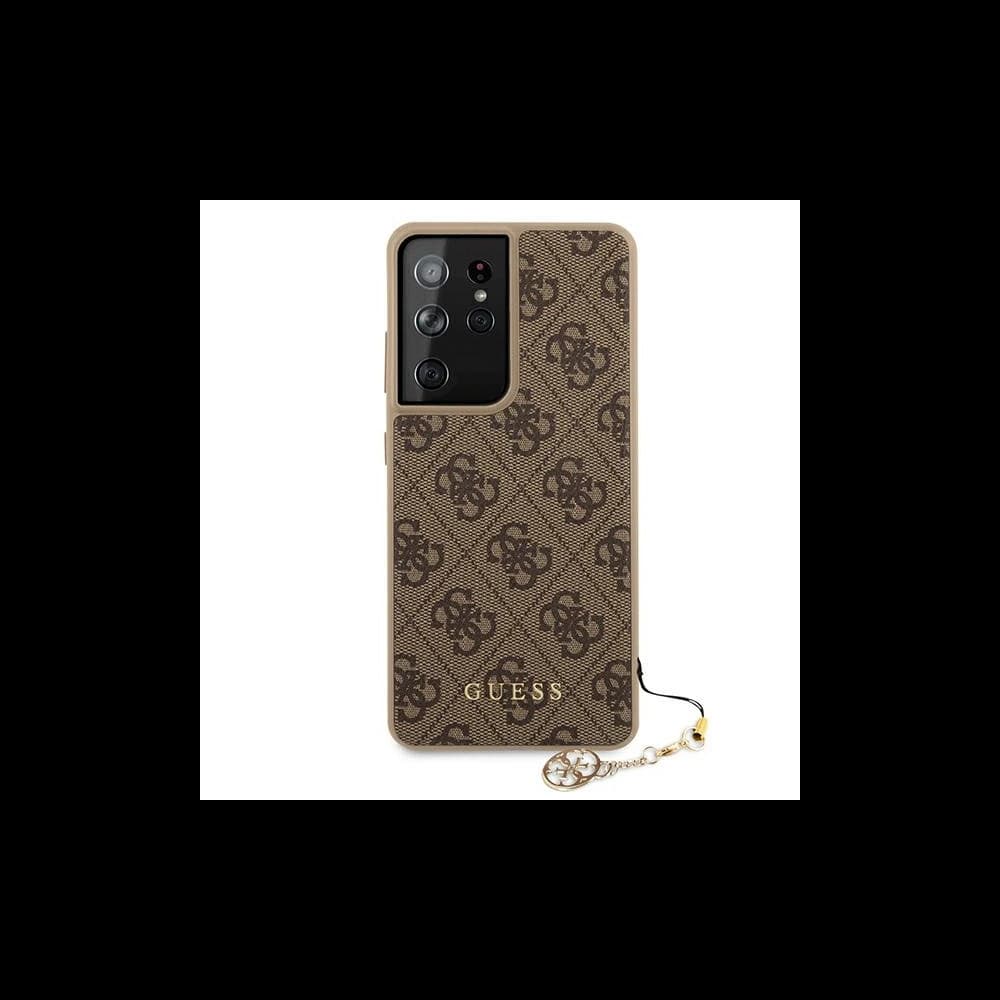 Guess GUHCS21LGF4GBR Samsung Galaxy S21 Ultra brown hardcase 4G Charms Collection - 3