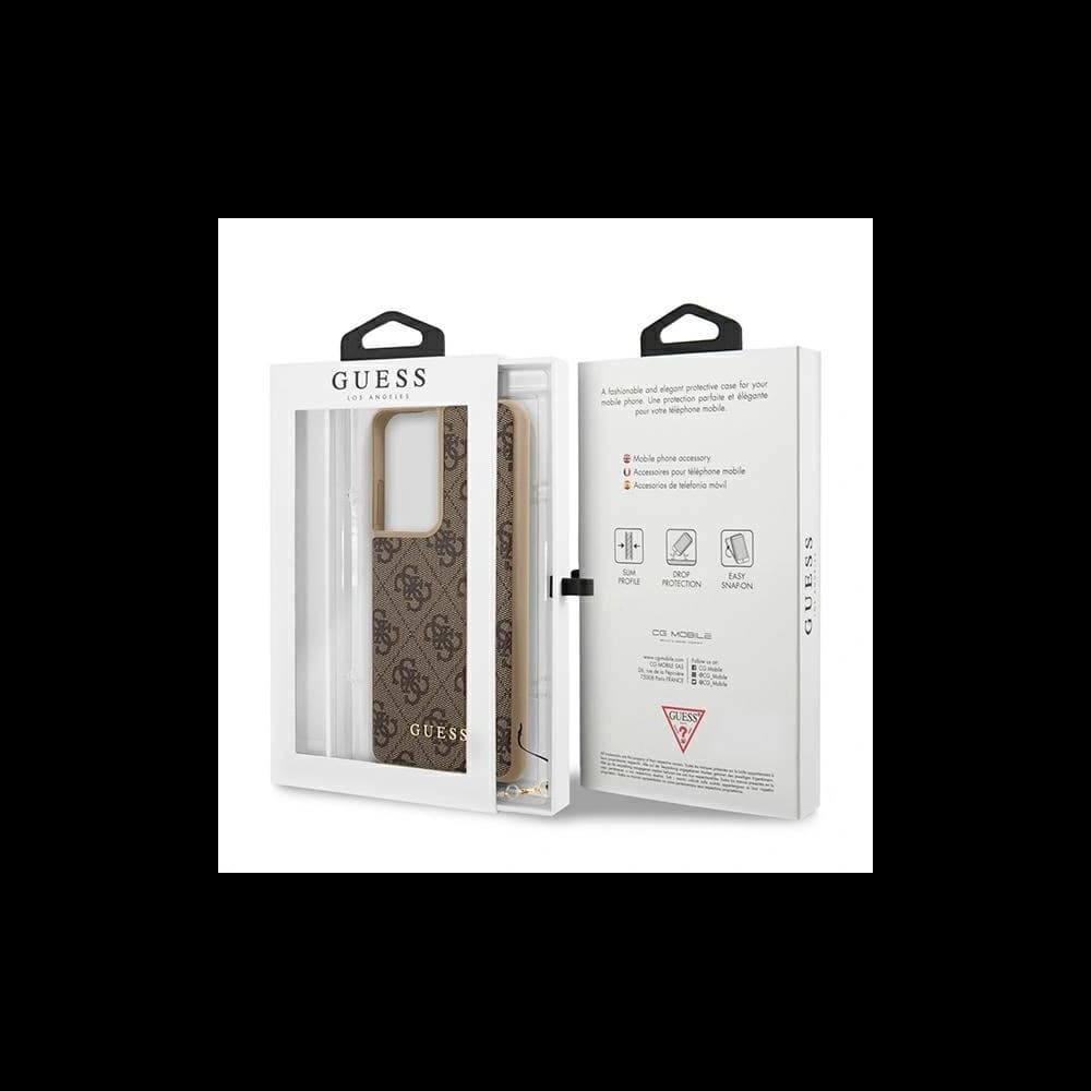 Guess GUHCS21LGF4GBR Samsung Galaxy S21 Ultra brown hardcase 4G Charms Collection - 7