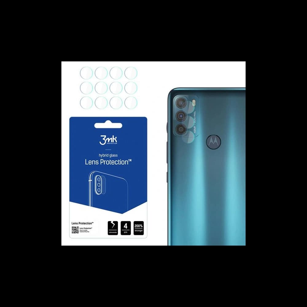 Szkło hybrydowe na obiektyw aparatu 3MK Lens Protection Motorola Moto G50 5G [4 PACK] - 1